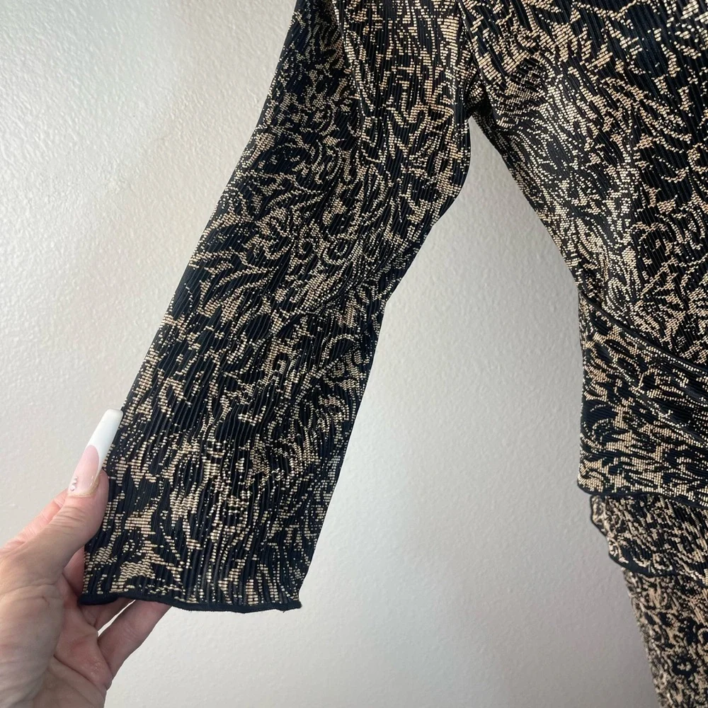 Vintage Connected Apparel Black Gold Beaded Sequin Dress Size 8 Evening​ - Picture 4 of 7